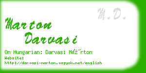 marton darvasi business card